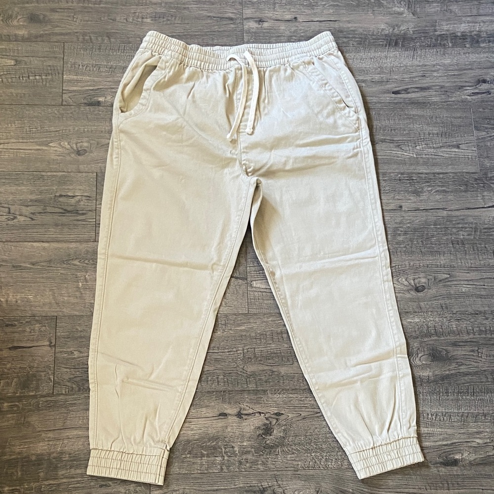 Arizona Jean Company Men's Cream Drawstring Joggers